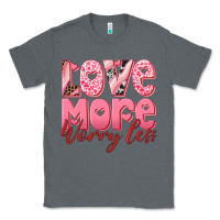 Charcoal Heather love more worry less Classic Tee - RanaPortraitStore