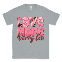 Heather Grey love more worry less Classic Tee - RanaPortraitStore