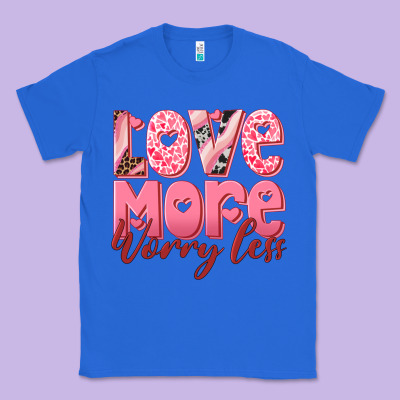 Love More Worry Less Classic Tee Designed By Ranaportraitstore