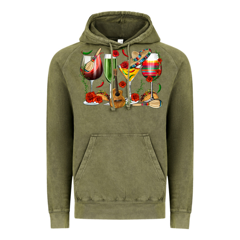 Mexico Wine Glasses Vintage Hoodie by texasbilliewilder | Teevron