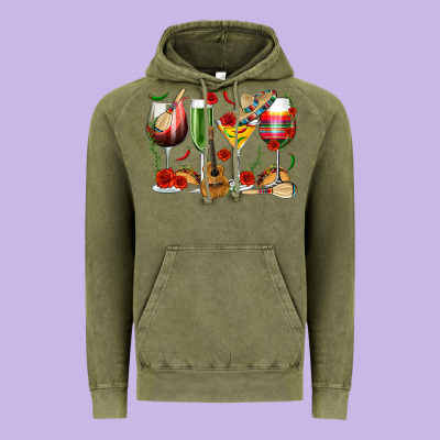 Mexico Wine Glasses Vintage Hoodie Designed By Texasbilliewilder
