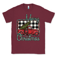 Burgundy Merry Christmas Truck Classic Tee - Bettercallsaul