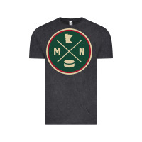 Vintage Black Classic Minnesota Hockey MN Outline Pullover Hoodie Vintage Tee - maiPhamDesign