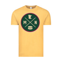 Vintage Mustard Classic Minnesota Hockey MN Outline Pullover Hoodie Vintage Tee - maiPhamDesign