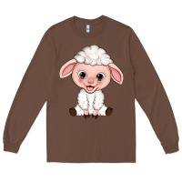 Chestnut Cartoon Lamb Long Sleeve Tee - HowdyJamesFarm