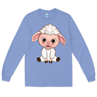 Colony Blue Cartoon Lamb Long Sleeve Tee - HowdyJamesFarm