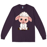 Plum Cartoon Lamb Long Sleeve Tee - HowdyJamesFarm