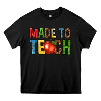 Black made to teach Heavy Core Tee - NancyCooperArtShop