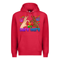 Cardinal LGBTQ+ You Are Safe Here Premium Hoodie - BundleAndBundleShop