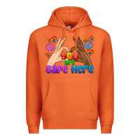 Carrot LGBTQ+ You Are Safe Here Premium Hoodie - BundleAndBundleShop