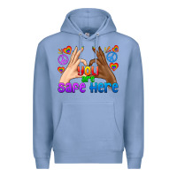 Colony Blue LGBTQ+ You Are Safe Here Premium Hoodie - BundleAndBundleShop