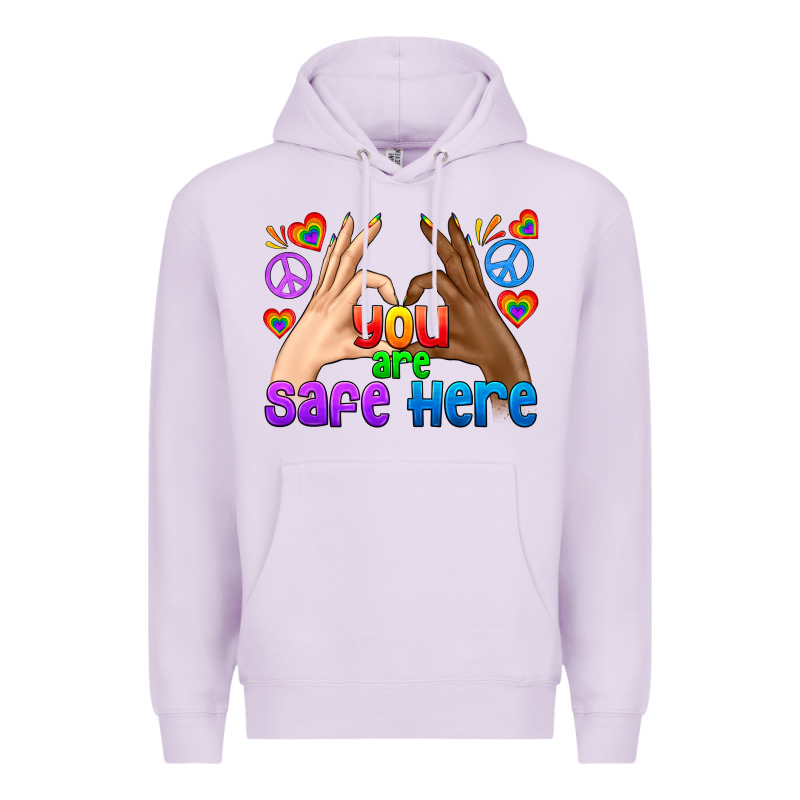 Lgbtq+ You Are Safe Here Premium Hoodie by BundleAndBundleShop | Teevron