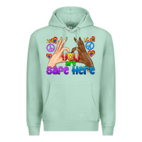 Seafoam LGBTQ+ You Are Safe Here Premium Hoodie - BundleAndBundleShop
