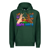 Sports Green LGBTQ+ You Are Safe Here Premium Hoodie - BundleAndBundleShop