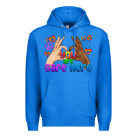 True Royal LGBTQ+ You Are Safe Here Premium Hoodie - BundleAndBundleShop