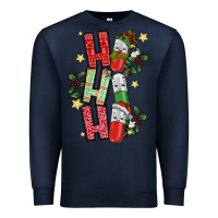 Navy ho ho ho pharmacy Premium Sweatshirt - CowhideDigitalArt