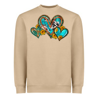 Mushroom western leopard turquoise cowhide hearts olivia Heavyweight Sweatshirt - OliviaCreatesArt