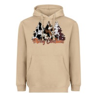 Mushroom merry christmas cowhide trees Heavyweight Hoodie - CowhideDigitalArt