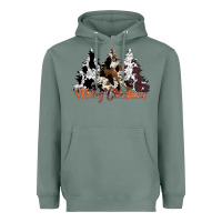 Sage merry christmas cowhide trees Heavyweight Hoodie - CowhideDigitalArt