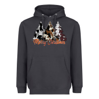 Smoke merry christmas cowhide trees Heavyweight Hoodie - CowhideDigitalArt