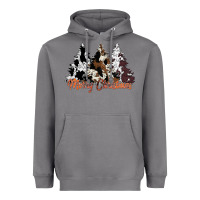 Storm merry christmas cowhide trees Heavyweight Hoodie - CowhideDigitalArt