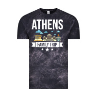 Cloud Black Athens Greece City Trip Skyline Map Travel Vintage Tee - maiPhamDesign
