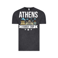 Athens Greece City Trip Skyline Map Travel Vintage Tee | Teevron
