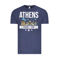Vintage Denim Athens Greece City Trip Skyline Map Travel Vintage Tee - maiPhamDesign
