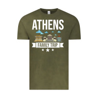 Vintage Olive Athens Greece City Trip Skyline Map Travel Vintage Tee - maiPhamDesign