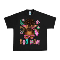 Black Afro Messy Bun Dog Mom Urban Heavy Tee - texasbilliewilder