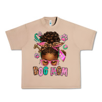 Burro Afro Messy Bun Dog Mom Urban Heavy Tee - texasbilliewilder