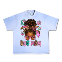 Grape Ice Afro Messy Bun Dog Mom Urban Heavy Tee - texasbilliewilder