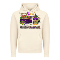 Vintage Artic Happy Mardi Carnival with truck Vintage Hoodie - NancyCooperArtShop