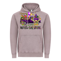 Vintage Zinc Happy Mardi Carnival with truck Vintage Hoodie - NancyCooperArtShop