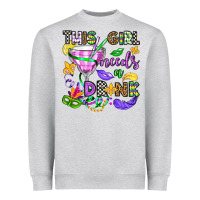 Heather Grey this girl needs a drink Heavyweight Sweatshirt - OliviaCreatesArt