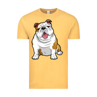 Vintage Mustard ENGLISH BULLDOGS Awesome Funny Bulldog Pups Dogs Vintage Tee - maiPhamDesign