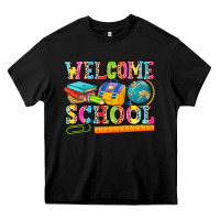 Black welcome school Heavy Core Tee - NancyCooperArtShop