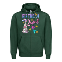 Sports Green birthday girl 2 Zipper Hoodie - BundleAndBundleShop