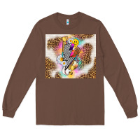Chestnut retro baseball with leopard Long Sleeve Tee - TumblerDesignByShophia