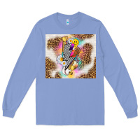 Colony Blue retro baseball with leopard Long Sleeve Tee - TumblerDesignByShophia