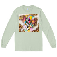 Matcha retro baseball with leopard Long Sleeve Tee - TumblerDesignByShophia