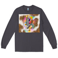 Smoke retro baseball with leopard Long Sleeve Tee - TumblerDesignByShophia