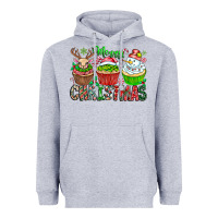Heather Grey Merry Christmas Heavyweight Hoodie - CowhideDigitalArt