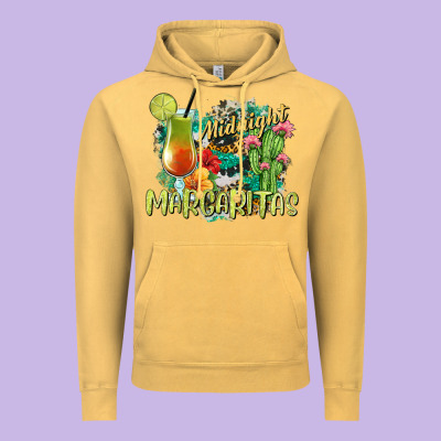 Midnight Margaritas Vintage Hoodie Designed By Texasbilliewilder