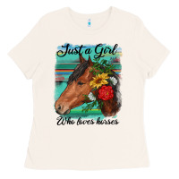 Bone just a girl who loves horseshoe Ladies Tee - RanaPortraitStore