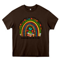 Chocolate Brown teachers we do it all rainbow Heavy Core Tee - NancyCooperArtShop