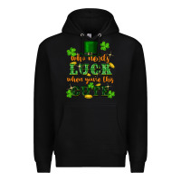 Black who needs luck when you're this cute Premium Hoodie - FaDigitalArtStudio