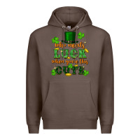 Coffee who needs luck when you're this cute Premium Hoodie - FaDigitalArtStudio