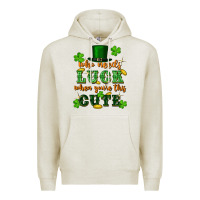 Oatmeal Heather who needs luck when you're this cute Premium Hoodie - FaDigitalArtStudio