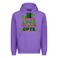Purple who needs luck when you're this cute Premium Hoodie - FaDigitalArtStudio